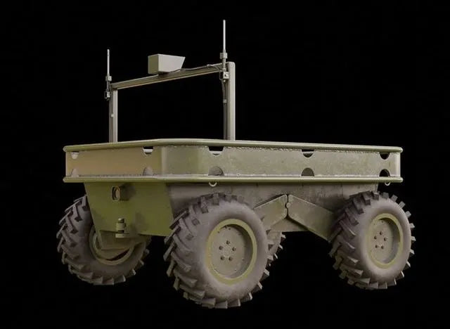 PBR Game 3D Models - Ukrainian battle wheeled robot CRAB
