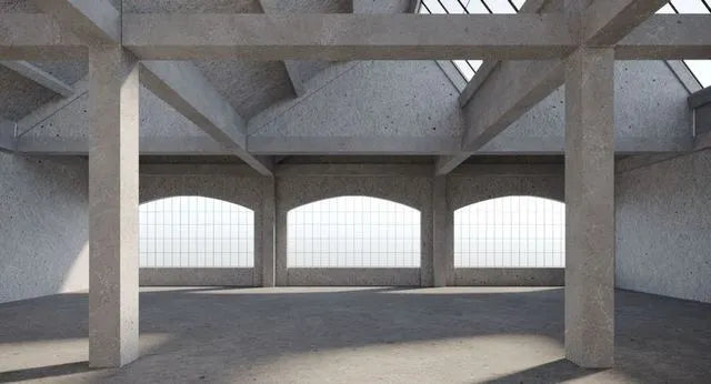 PBR Game 3D Models - Warehouse Conrete Scene Interior