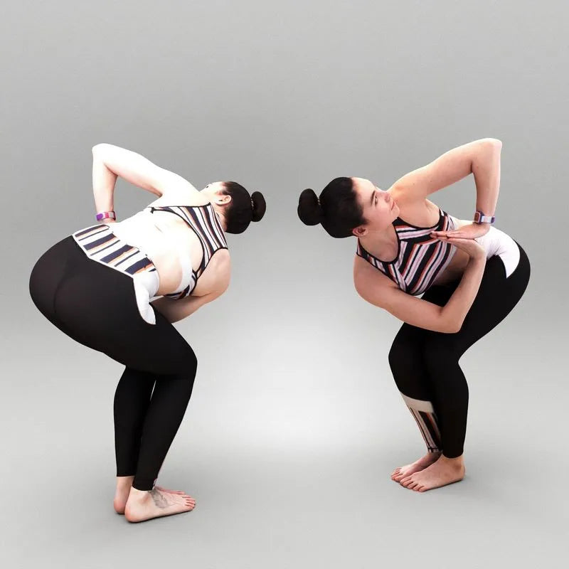 PBR Game 3D Models - Woman in sportswear meditating 387