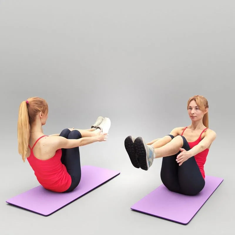 PBR Game 3D Models - Woman sitting on mat in yoga pose 356