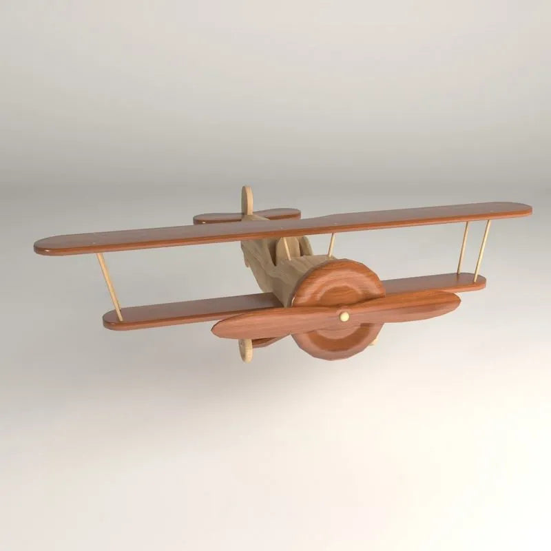 PBR Game 3D Models - Wooden Aircraft Toy