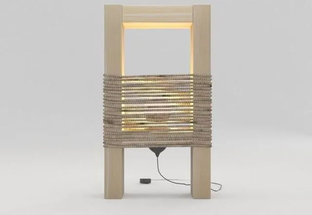 PBR Game 3D Models - Wooden Modern Lamp