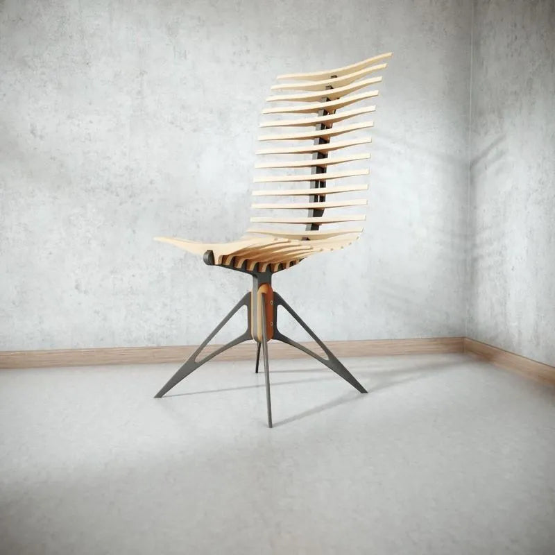 PBR Game 3D Models - Wooden Skeleton Chair