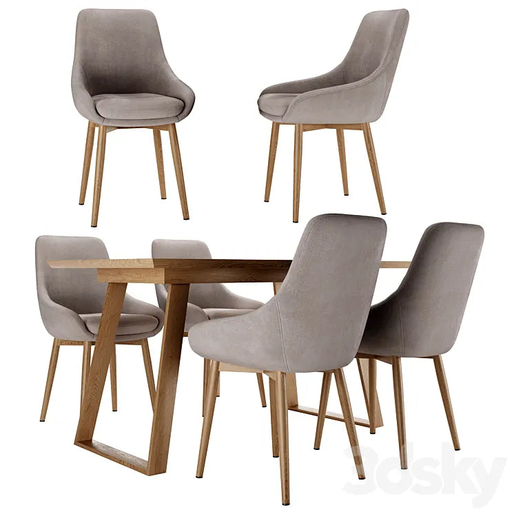 Pepper Chair and Norfolk Table 3DSMAX Model