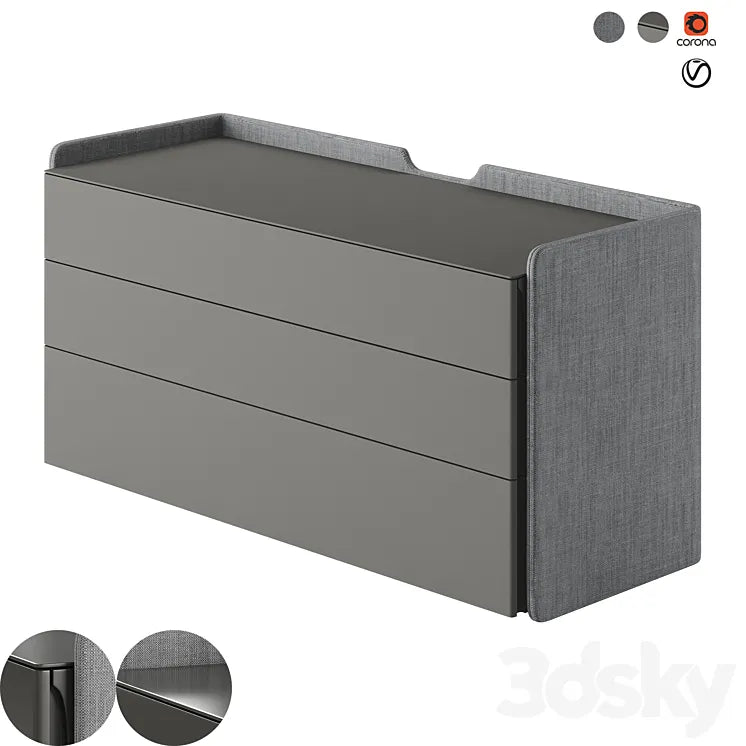 Pianca Chloe Chest of Drawers 3DSMAX Model