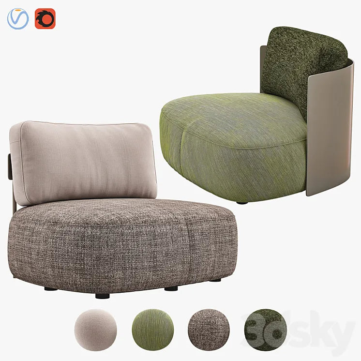 PIERRE Armchairs 3DSMAX Model
