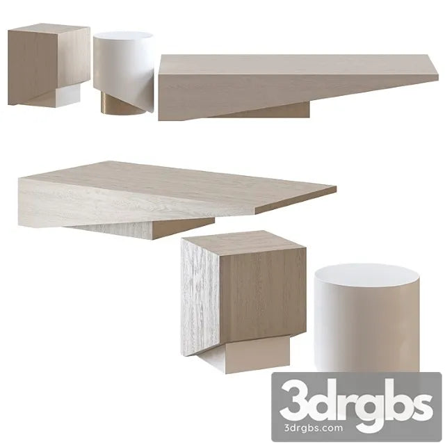 Piet boon kai & kobe side & coffee tables 2 3D Model Free