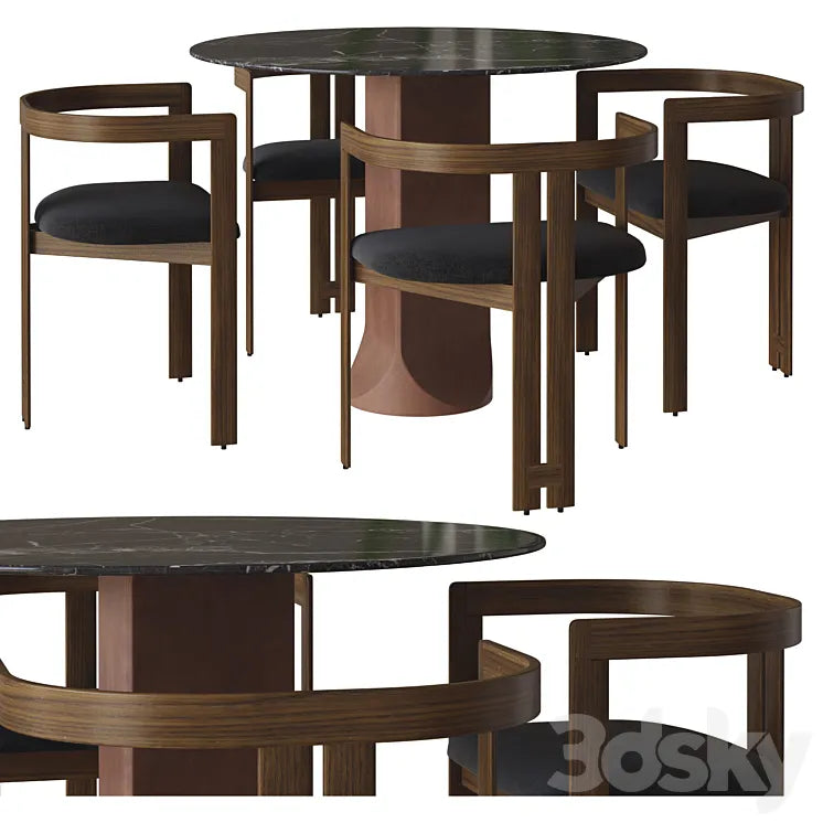 pigreco chair and togrul table by tacchini 3DSMAX Model