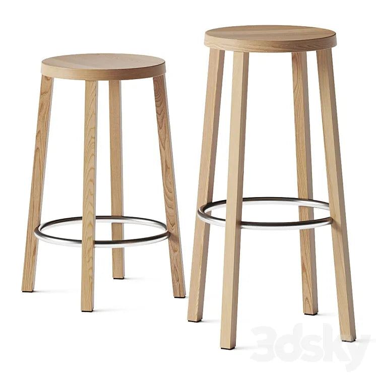 Plank Blocco Barstools 3DSMAX Model