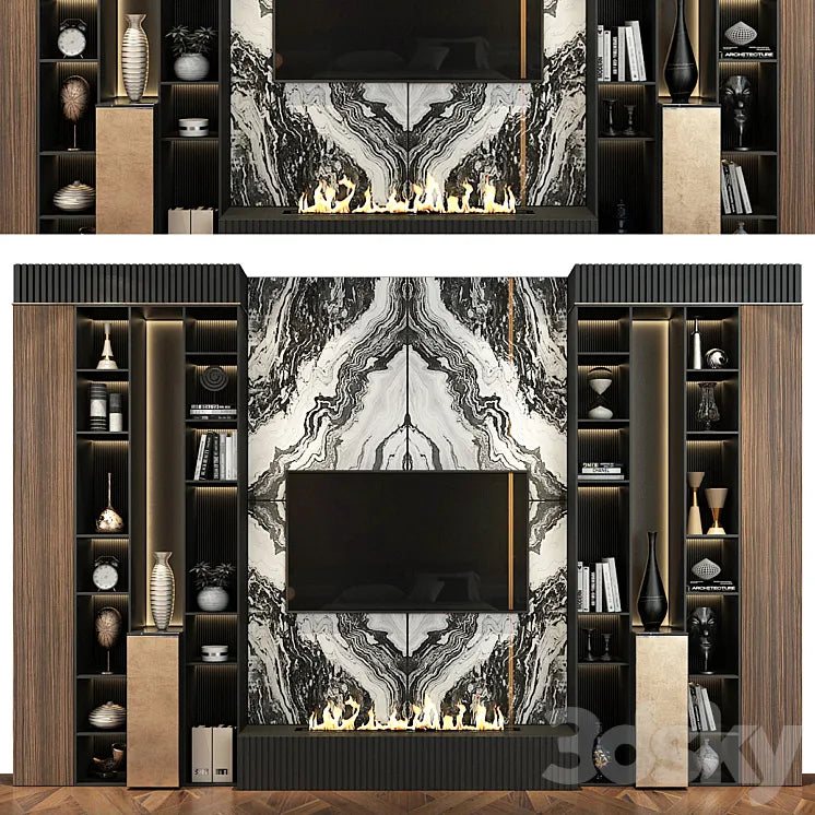 Plywood TV Shelf YTR-84 3DSMAX Model