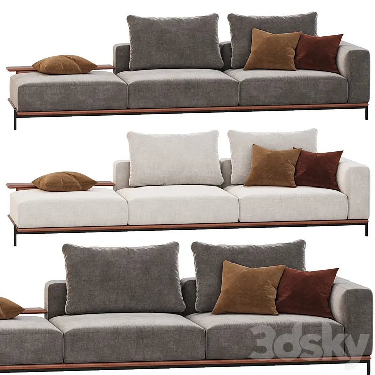 Poliform Brera sofa set 03 3DSMAX Model