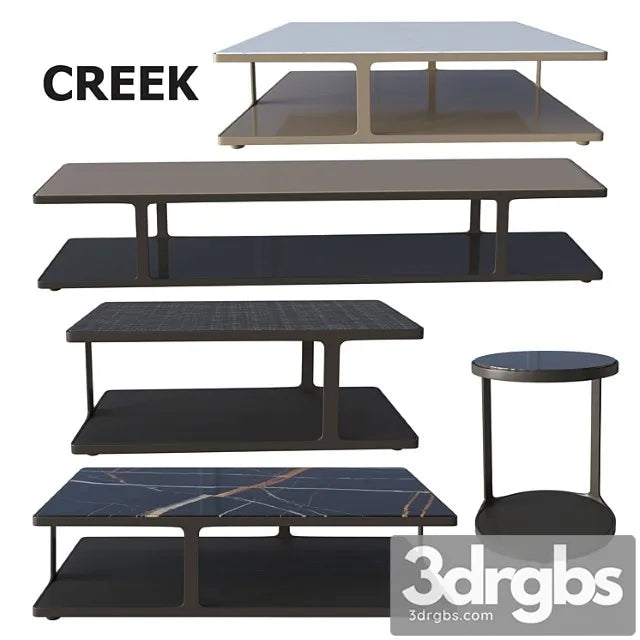 Poliform coffee table creek 2 3D Model Free