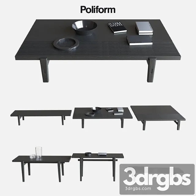 Poliform coffee tables home hotel 2 3D Model Free