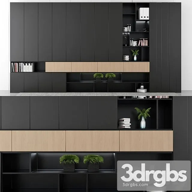 Poliform wardrobe book 3D Model Free