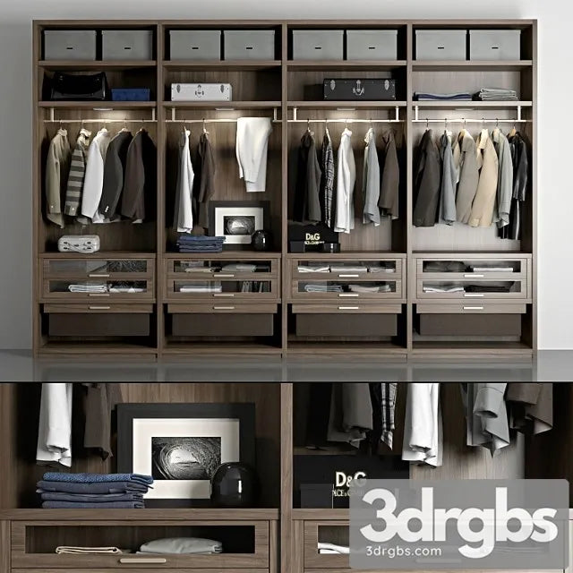 Poliform wardrobe_222 3D Model Free