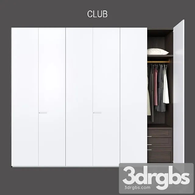 Poliform wardrobes club 2 3D Model Free
