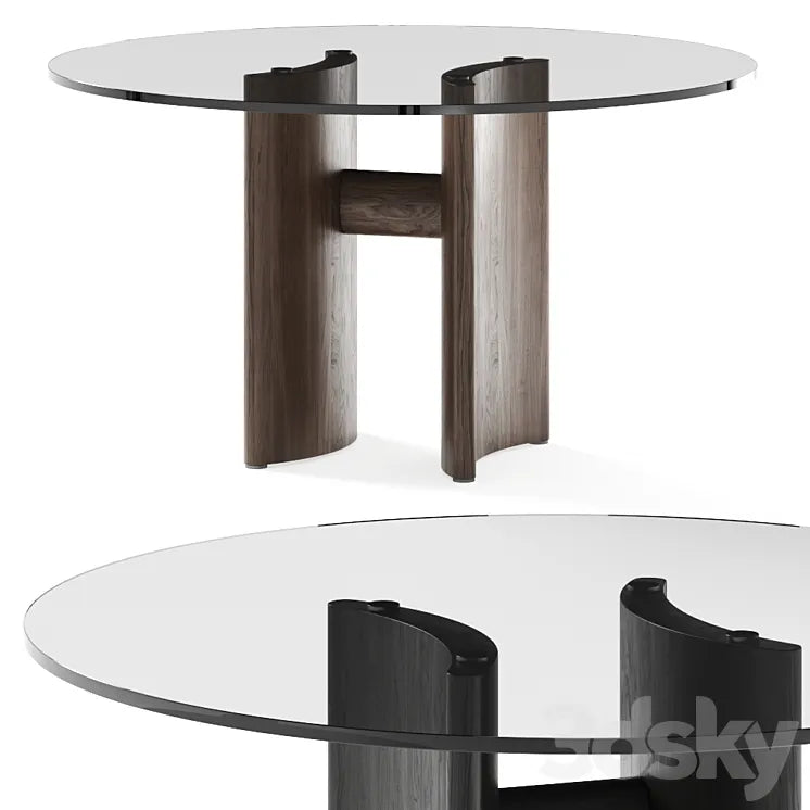 Porada Beam Round Dining Table 3DSMAX Model