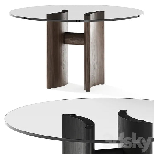 Porada Beam Round Dining Table 3DSMAX Model