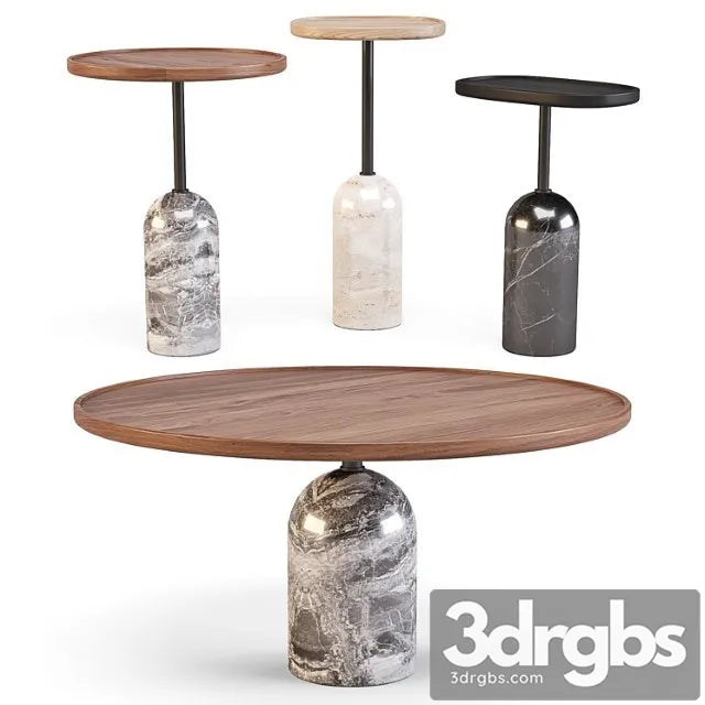 Porada Ekero Coffee And Side Tables 3D Model Free