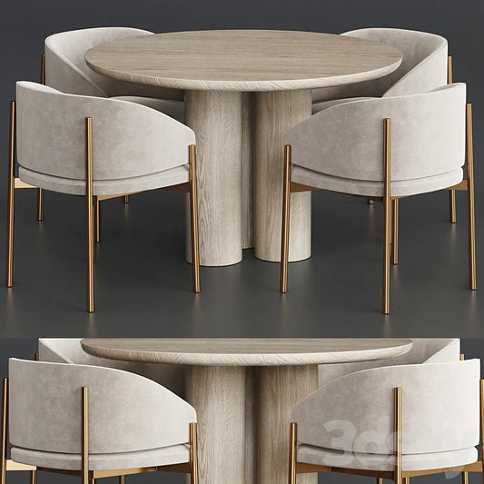 Porro Frank Anya Travertine dining table 3DSMAX Model