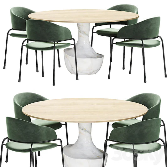 Potocco Fast chair and Anfora table 3DSMAX Model