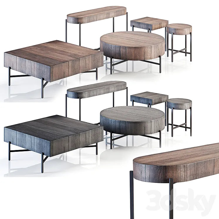 Pottery Barn Fargo Table Collection 3DSMAX Model