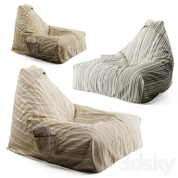 Pouffe Zara Home 3DSMAX Model