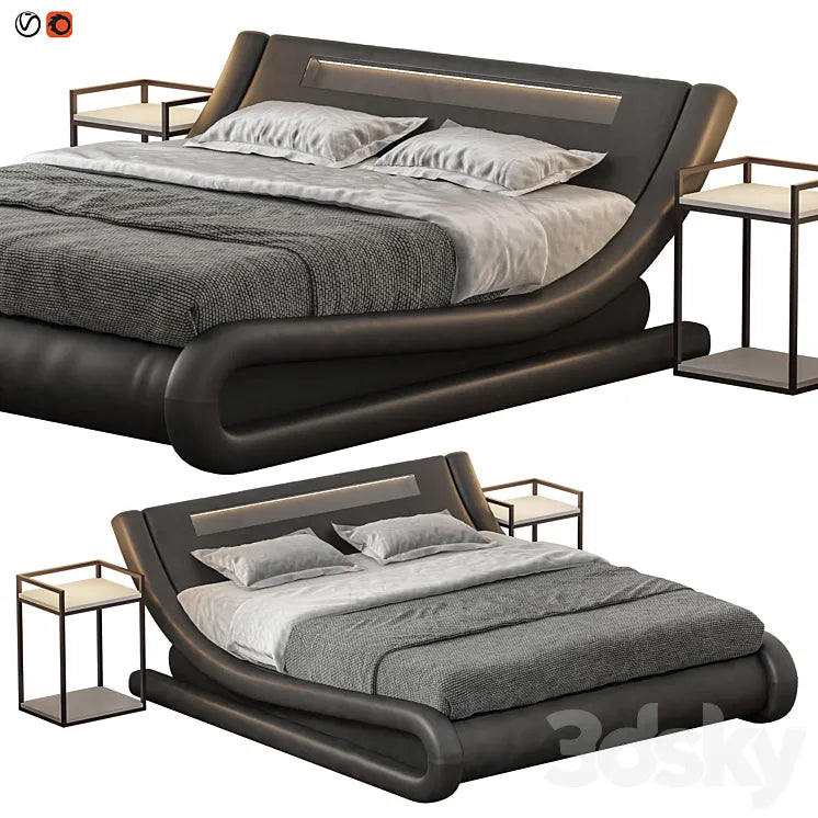 Profile Sleigh Bed 3DSMAX Model