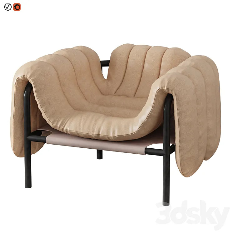 Puffy lounge chair 3DSMAX Model