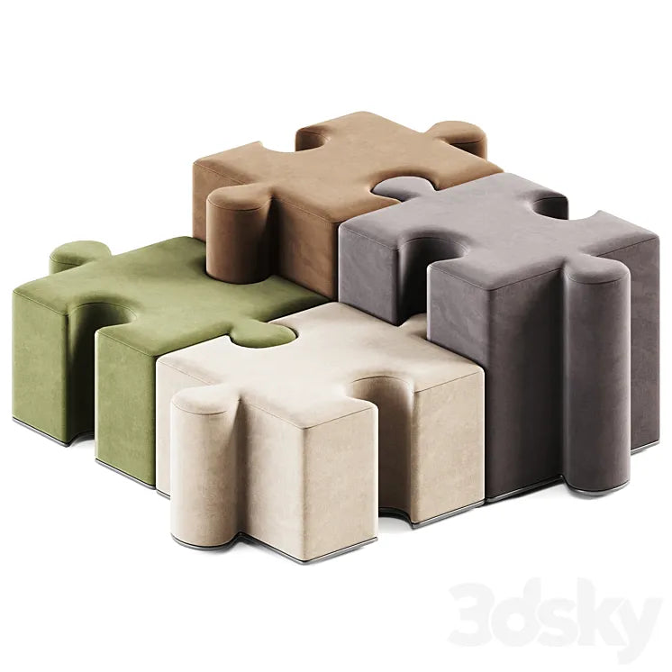Puzzles Pouf by BuzziPuzzle / Pouf 3DSMAX Model