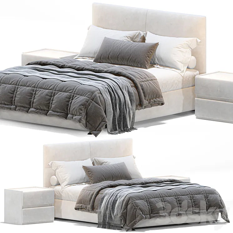 Queen bed Askona orlando 3DSMAX Model