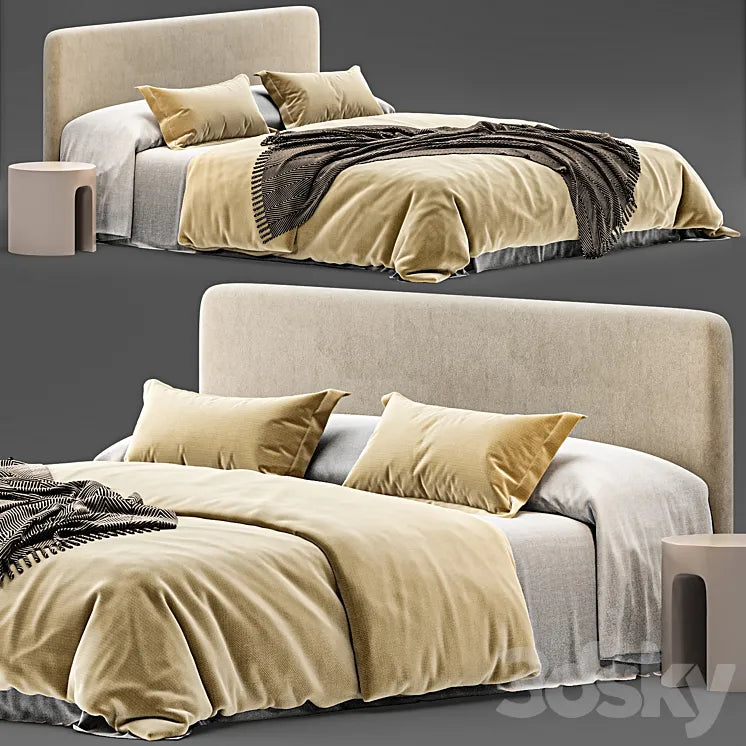 queen bed by zara home 3DSMAX Model