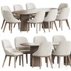Queen Chair Campbell Table Dining Set 3DSMAX Model