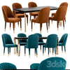 Queen dining chair and Boston table 3DSMAX Model