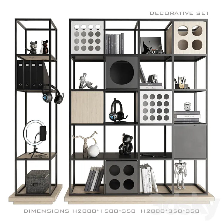rack with toys and books 4 3DSMAX Model