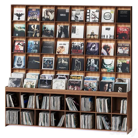 Rack with vinyl records for home or store 3dsMax Model