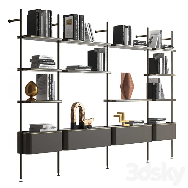 Radice bookcase by Natuzzi Italia 3DSMAX Model
