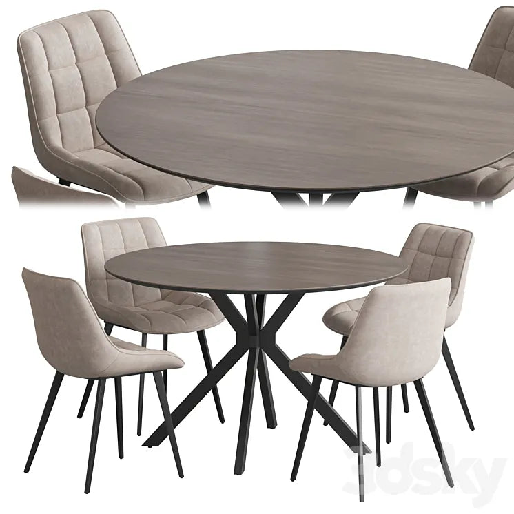 Ralf table Adah chair 3DSMAX Model