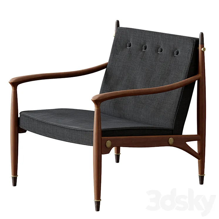 Rare Frank Kyle Lounge Chair 1950s 3DSMAX Model