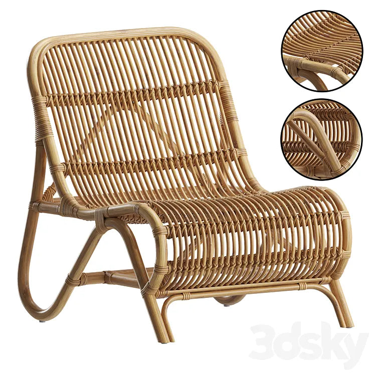 Rattan Accent Chair 3DSMAX Model