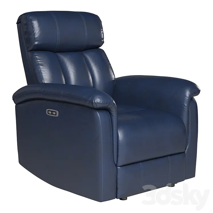 Recliner Navy Leather 3DSMAX Model