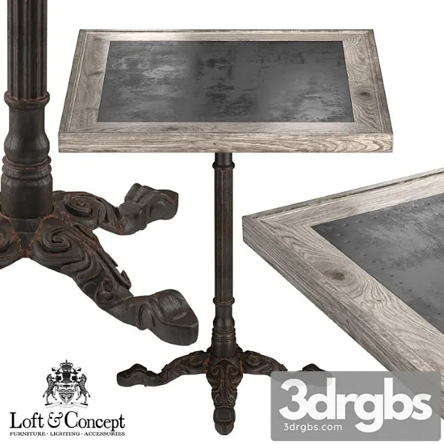 Restaurant table square metal sheet ii 2 3D Model Free