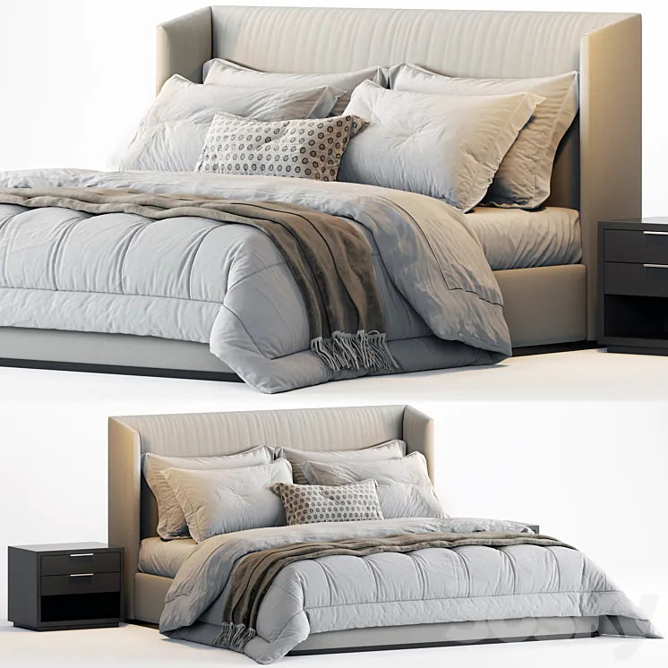 RH Alessa Fabric Shelter Bed 3DSMAX Model
