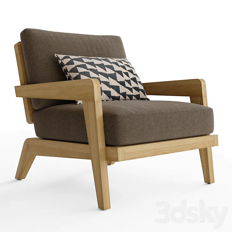 RH AVILA TEAK LOUNGE CHAIR 3DSMAX Model