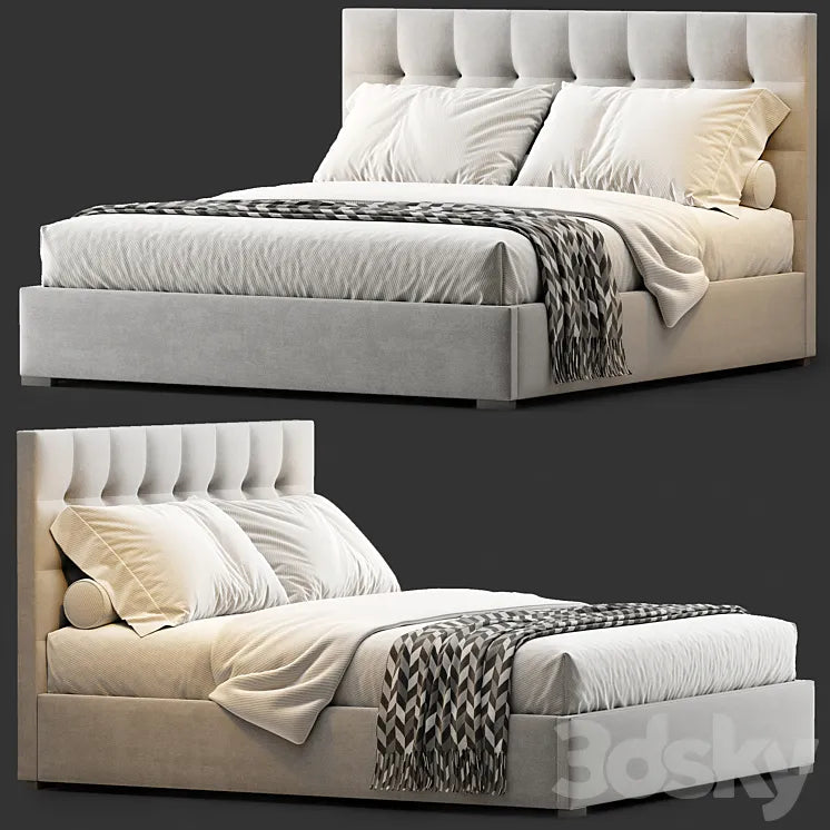 RH BOX-TUFTED BED 1 3DSMAX Model