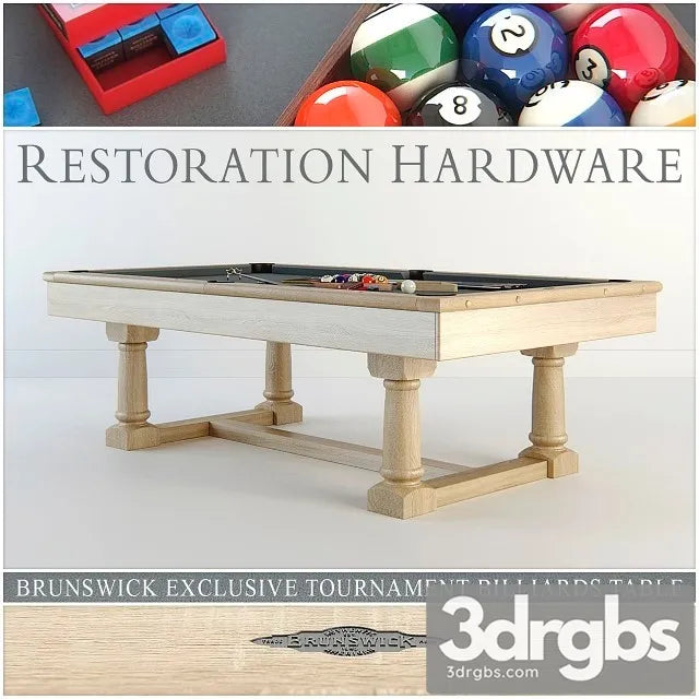 RH Brunswick Exclusive Tournament Billiards Table 3D Model Free
