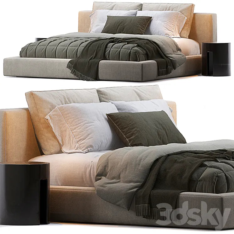 RH Cloud Slipcovered Platform Bed 3DSMAX Model