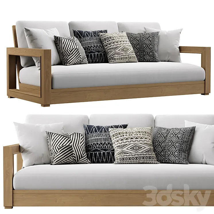 RH | Costa Teak Sofa 3DSMAX Model