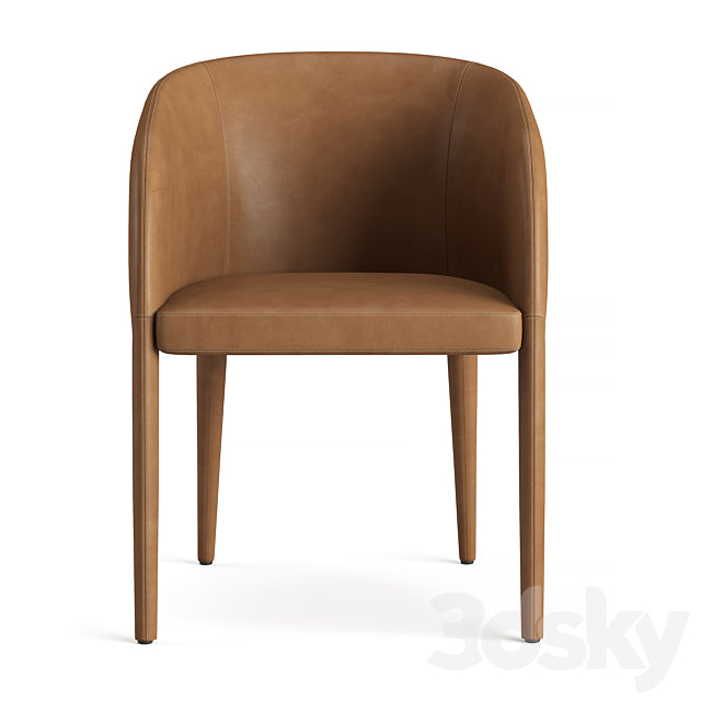 RH NICOLA BARRELBACK VEGAN LEATHER DINING ARMCHAIR 3ds Max