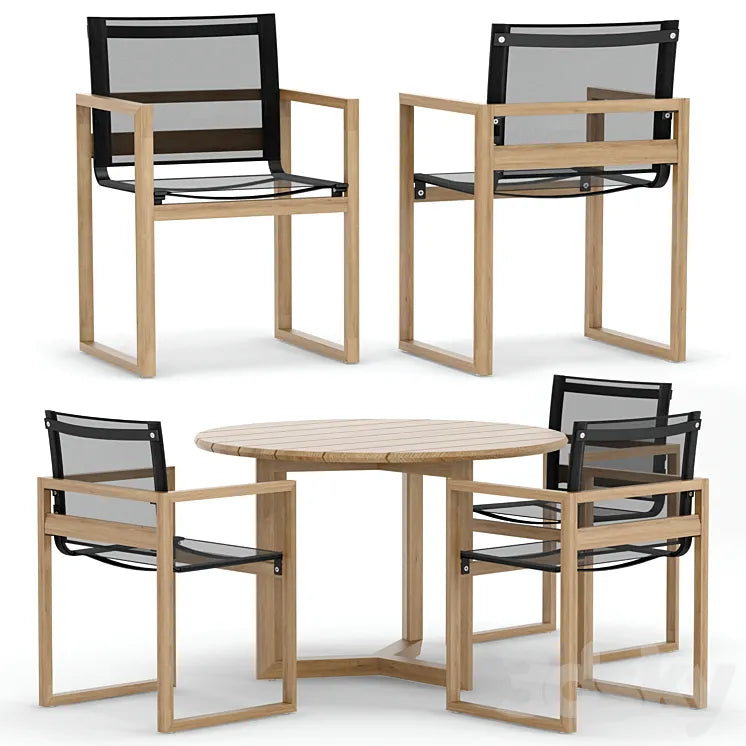 RH Outdoor Paloma round table-chair 3DSMAX Model